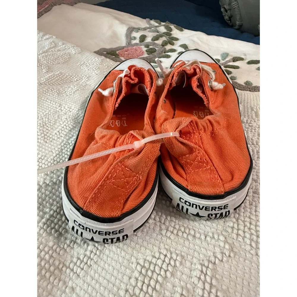 Converse Chuck Taylor All Star Shoreline Orange Slip On Sneakers Womens 6.5